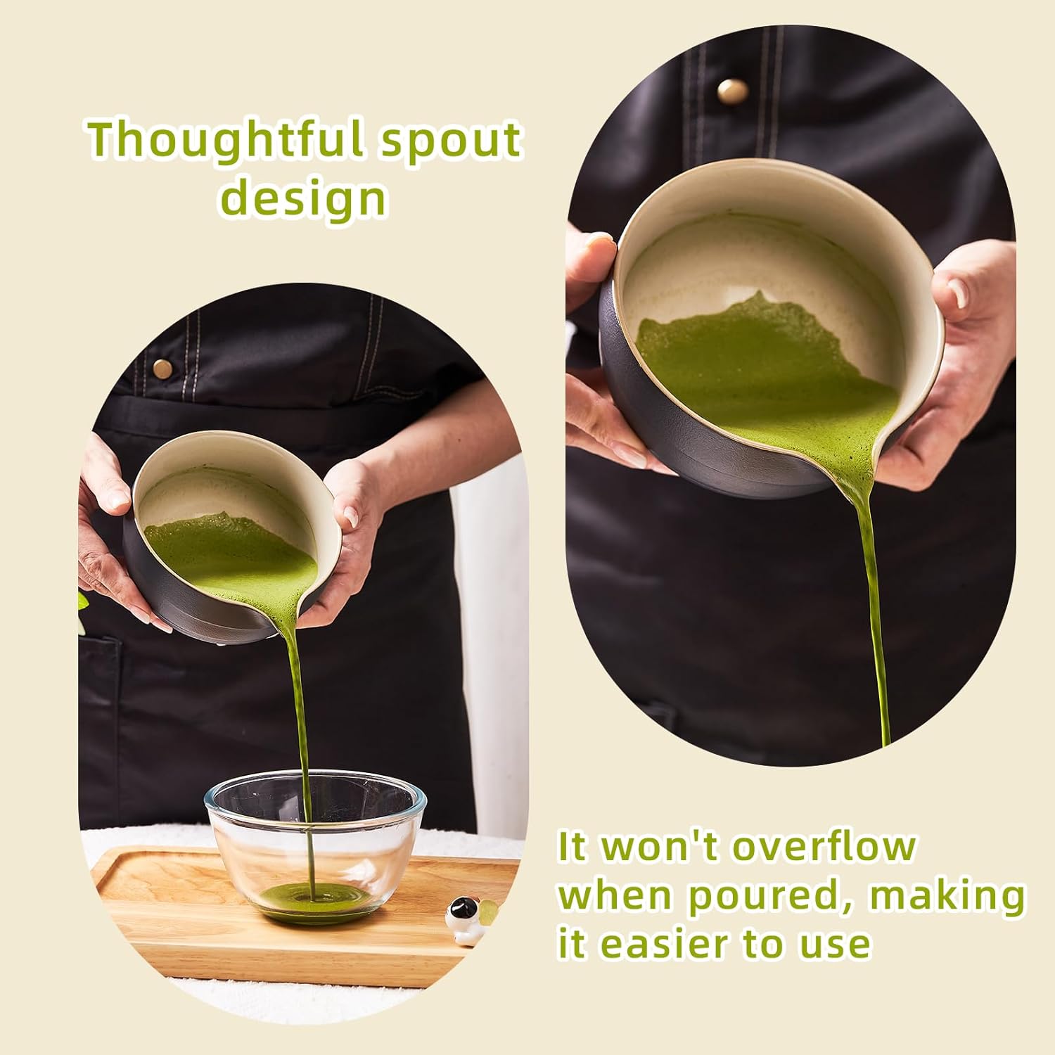 Matcha Whisk Set, Matcha Set Includes 2X Matcha Whisk, Matcha Bowl and Chasen Holder, Bamboo Scoop, Scoop Rest, Sifter - 7 Pcs Matcha Kit for Tea Ceremony, Gift for Matcha Lover (Black)