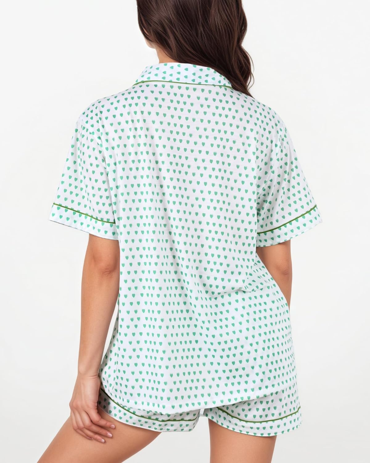 Women's Pajamas Set Button Down Ladies Summer Pajamas Monkey Printed Sleepwear Short Sleeve 2 Pc Pjs for Birthday Gift - Image 5