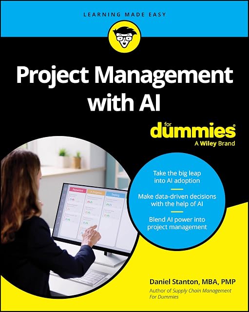 Portada de Project Management with AI For Dummies