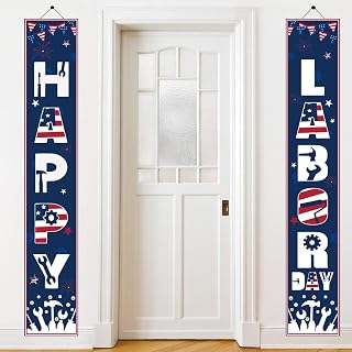 Labor Day Banner Sign Wall Hanging Decorations
