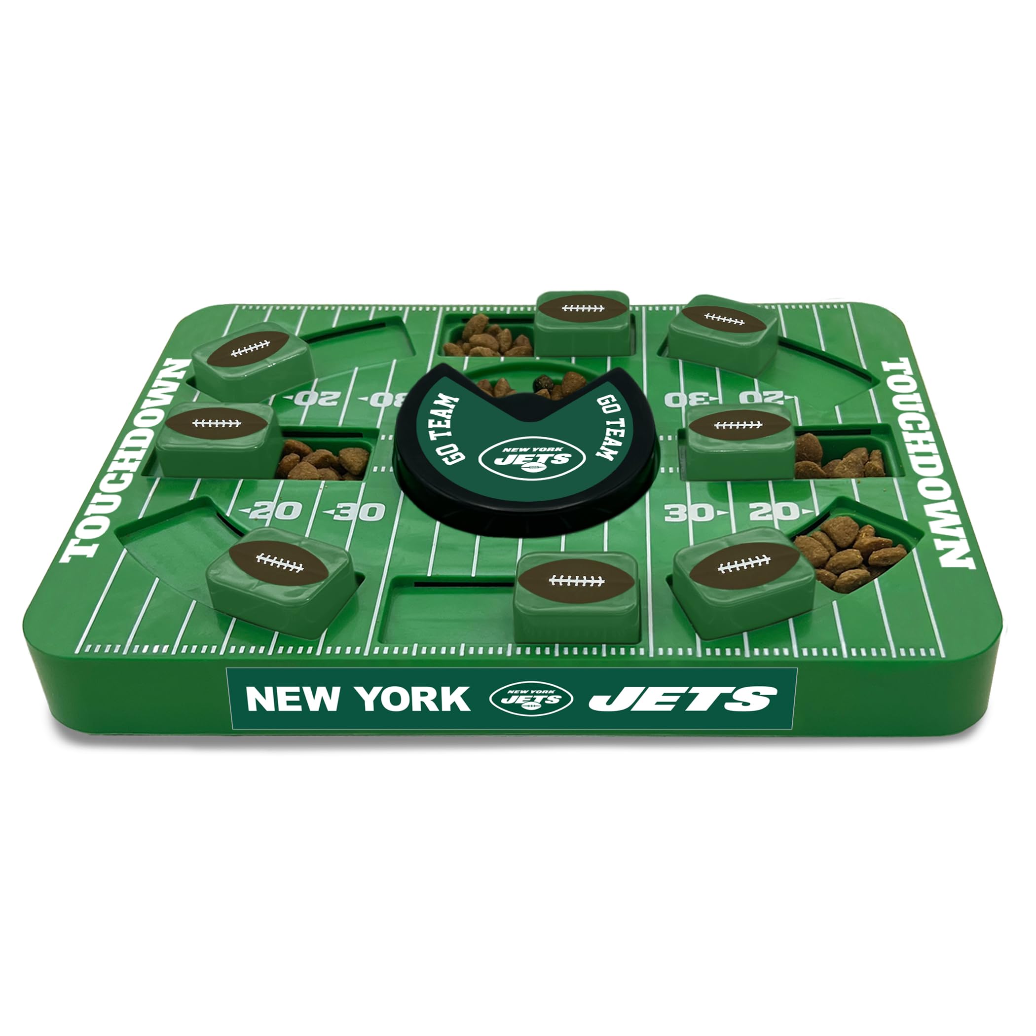 Pets First NFL New York Jets Large Puzzle Toy for Dogs, Slow Feeder Board for Pets, New Bigger Size, Interactive Doggie Treat Toy
