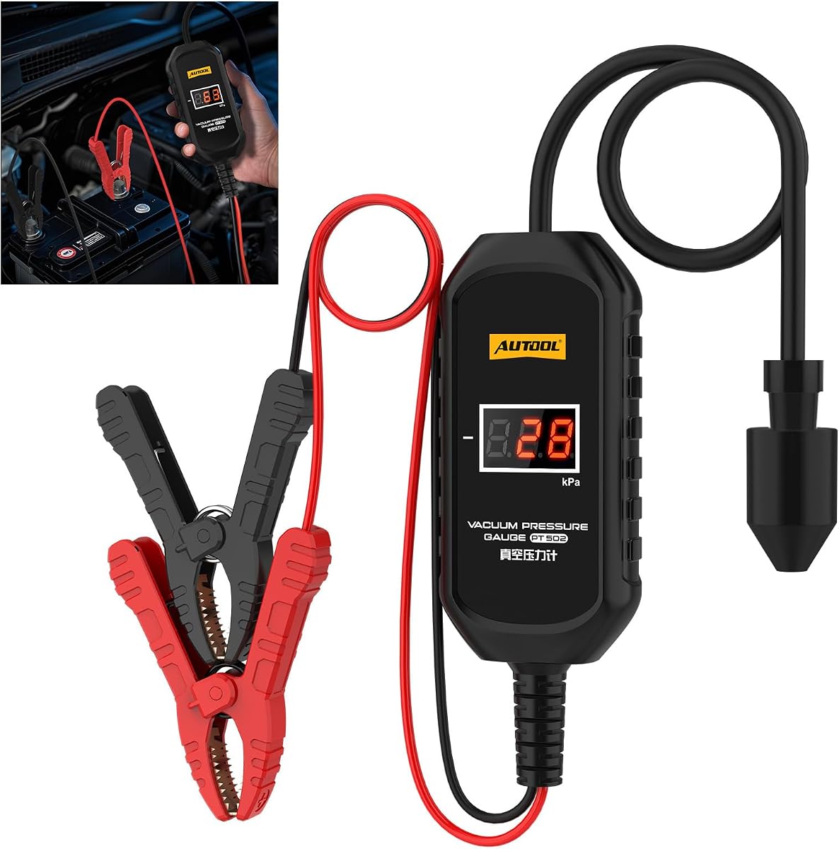 AUTOOL PT502 Digital Vacuum Pressure Gauge