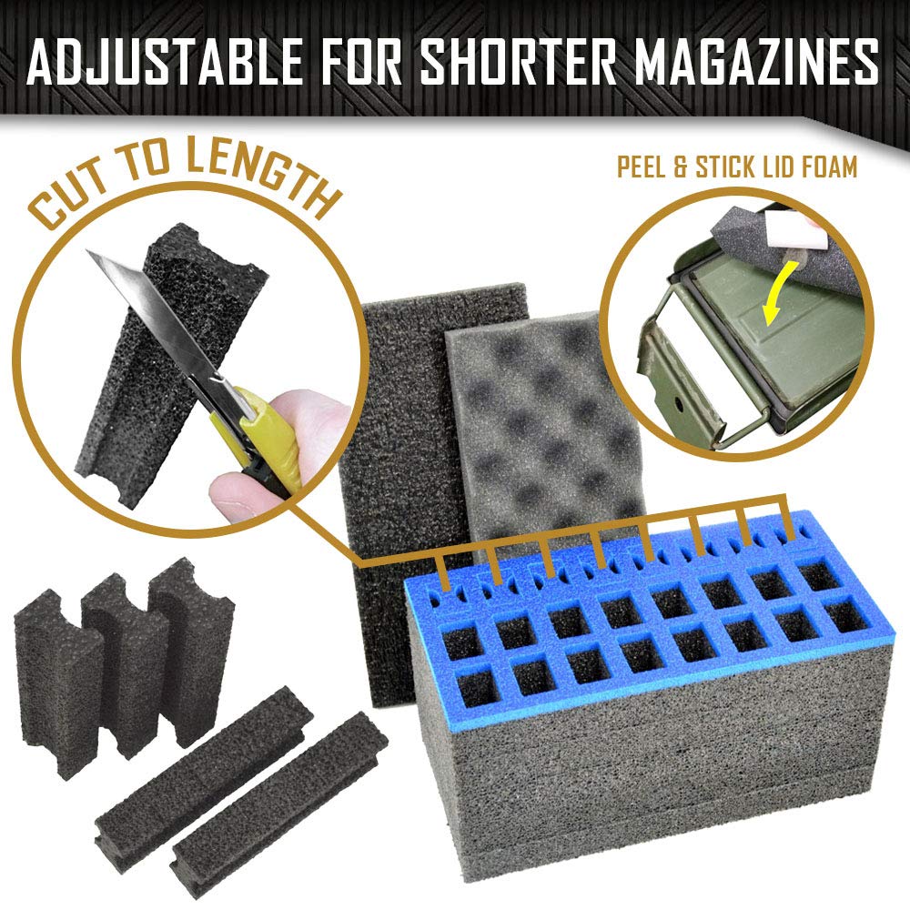 MY CASE BUILDER 24 Pistol Magazine Foam Insert Ammunition Mag Storage