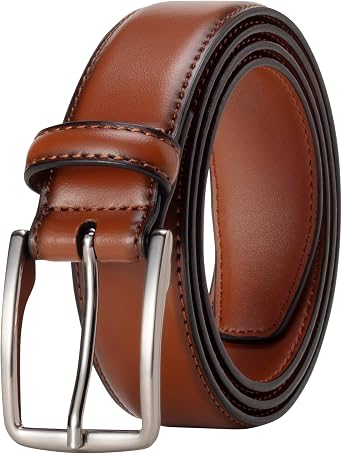 Business Genuine Leather Mens Dress Belt for Office Casual Work Classic Look
