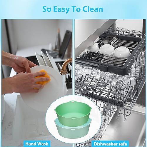 Miniatura 6 de Revestimientos para olla de cocción lenta, revestimiento divisor de silicona reutilizable de 7 a 8 cuartos de galón, a prueba de fugas y fácil de