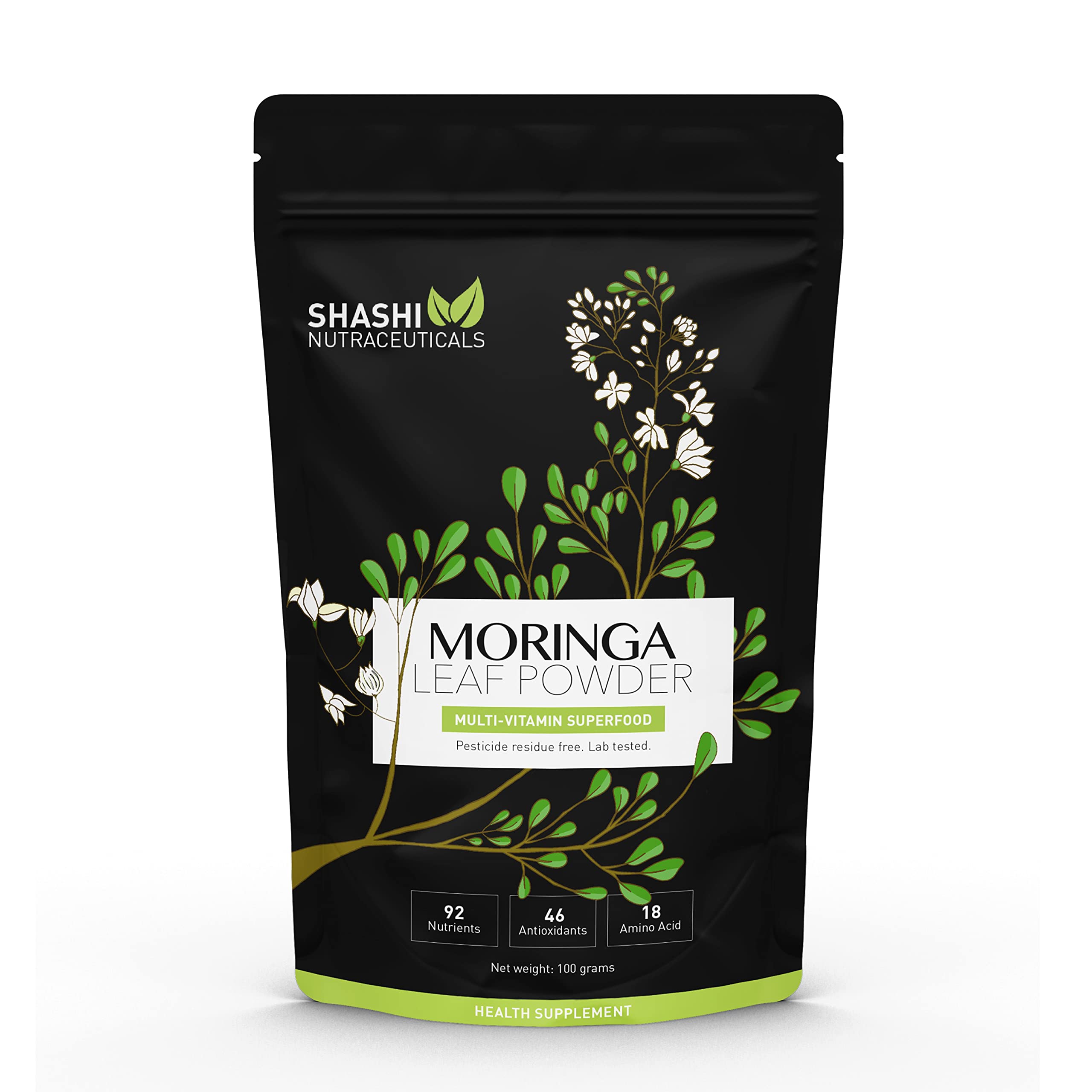 See full amazon price history chart for Shashi Nutraceuticals Multi-Vitamin Superfood Moringa Leaf Powder (100 g) Shashi Nutraceuticals Multi-Vitamin Superfood Moringa Leaf Powder (100 g) (B085SVTD27) Amazon Price History, Amazon Price Tracker