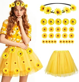 Damenkostüm Sonnenblume Karneval (Gelb)