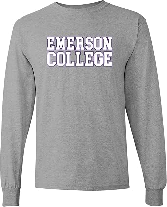 Emerson College Block Letters Unisex Long Sleeve T-Shirt - Emerson Lions Apparel