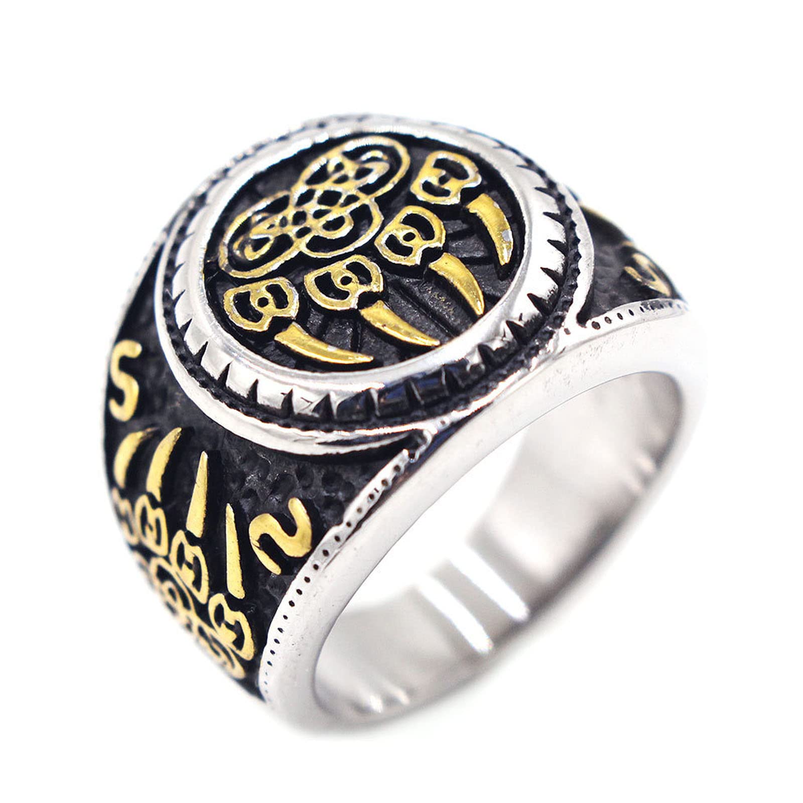Bague Viking acier inoxydable anti-noircissement bague noeud celtique homme