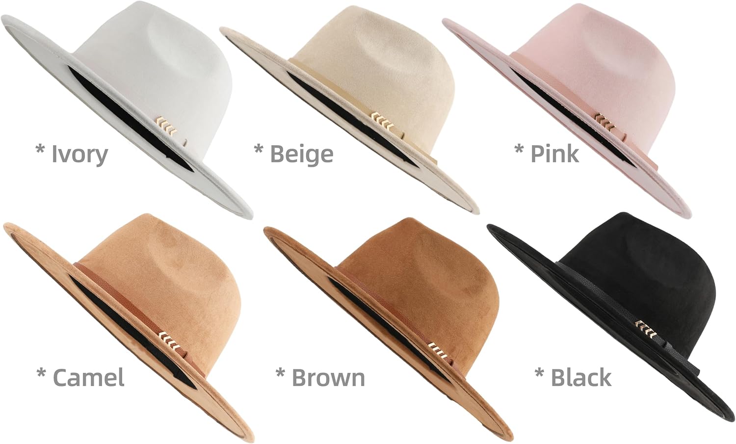Wide Brim Fedora Hat for Men Women Big Rancher Felt Hat - Image 7