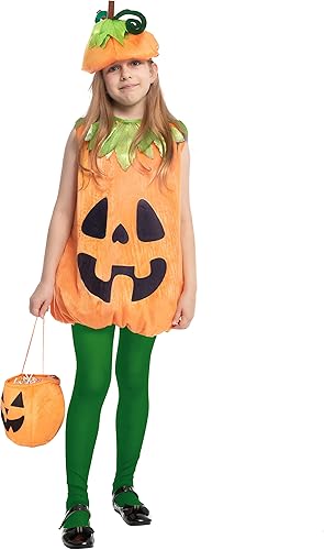 Miniatura 4 de Spooktacular Creations Conjunto de disfraz de calabaza sonriente para niños, Halloween, fiesta, cosplay, S