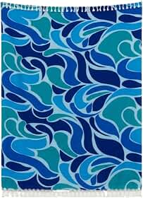 Canga de Praia Gigante Estampada, Poliéster, Tropical Palmeiras e Folhas, Colorida, lindas 180x135 cm, com Franjas