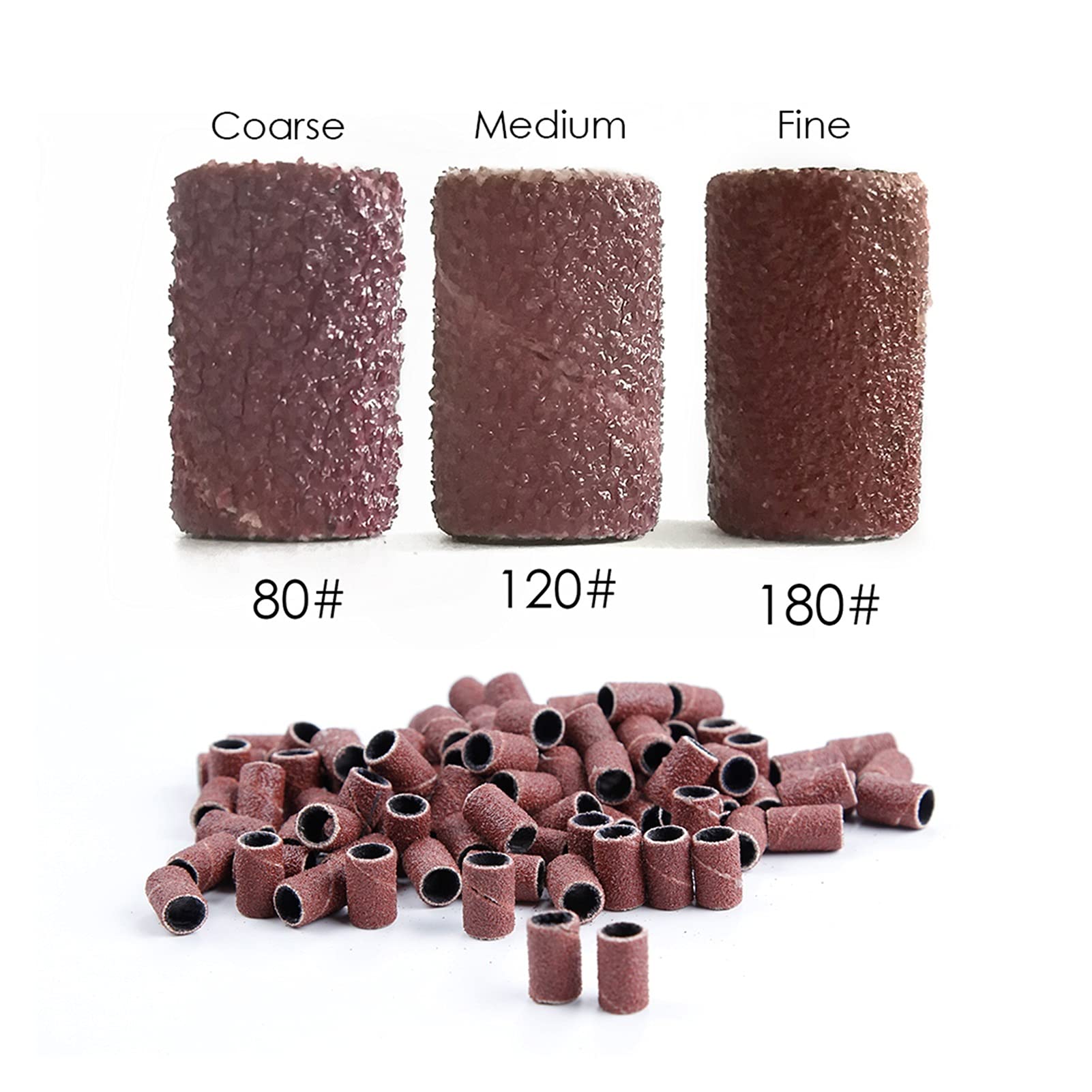 Máquina Perforadora de uñas Aparatos eléctricos para la manicura Nail Fresing bits de Brocas Set molienda Bandas Lijado Pedicure Polidura Máquina Pulido Kit(Pink 180)