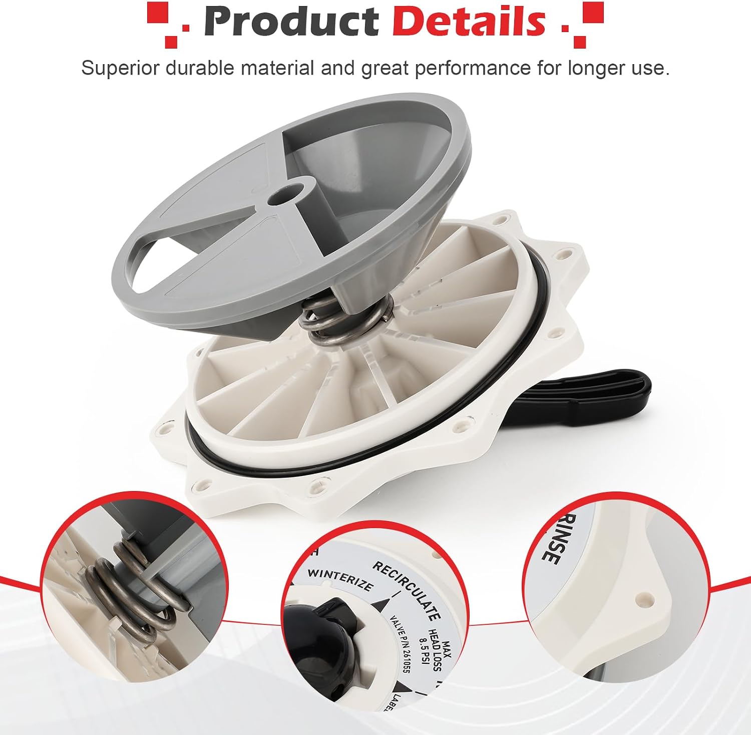 270067 2 Inch Top Valve Assembly Replacement Kit for Pentair Top and Side Mount Pool/Spa Multiport Valve Replace# 270067 (270067)
