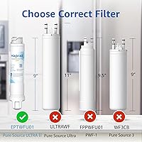 Vista 2 de Repuesto para filtro de agua y hielo Frigidaire EPTWFU01, EWF02, Pure Source Ultra II de Haprait, 1 paquete