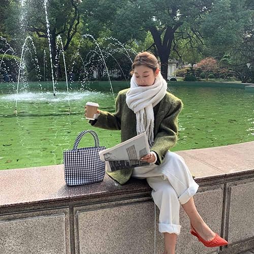 Miniatura 48 de Bufanda grande y gruesa de gran tamaño, esponjosas, de lana grande, gruesa, cálida para invierno