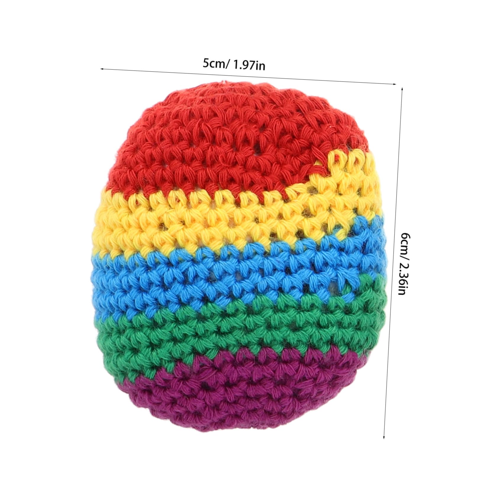 Abaodam 4 Stück Gestrickte Häkelbälle aus Wollgarn Weiche Jonglierbälle Leicht zu Greifen Bunte Kickbälle für Vorschulaktivitäten im Freien und Familienzeit Zufälliger Stil