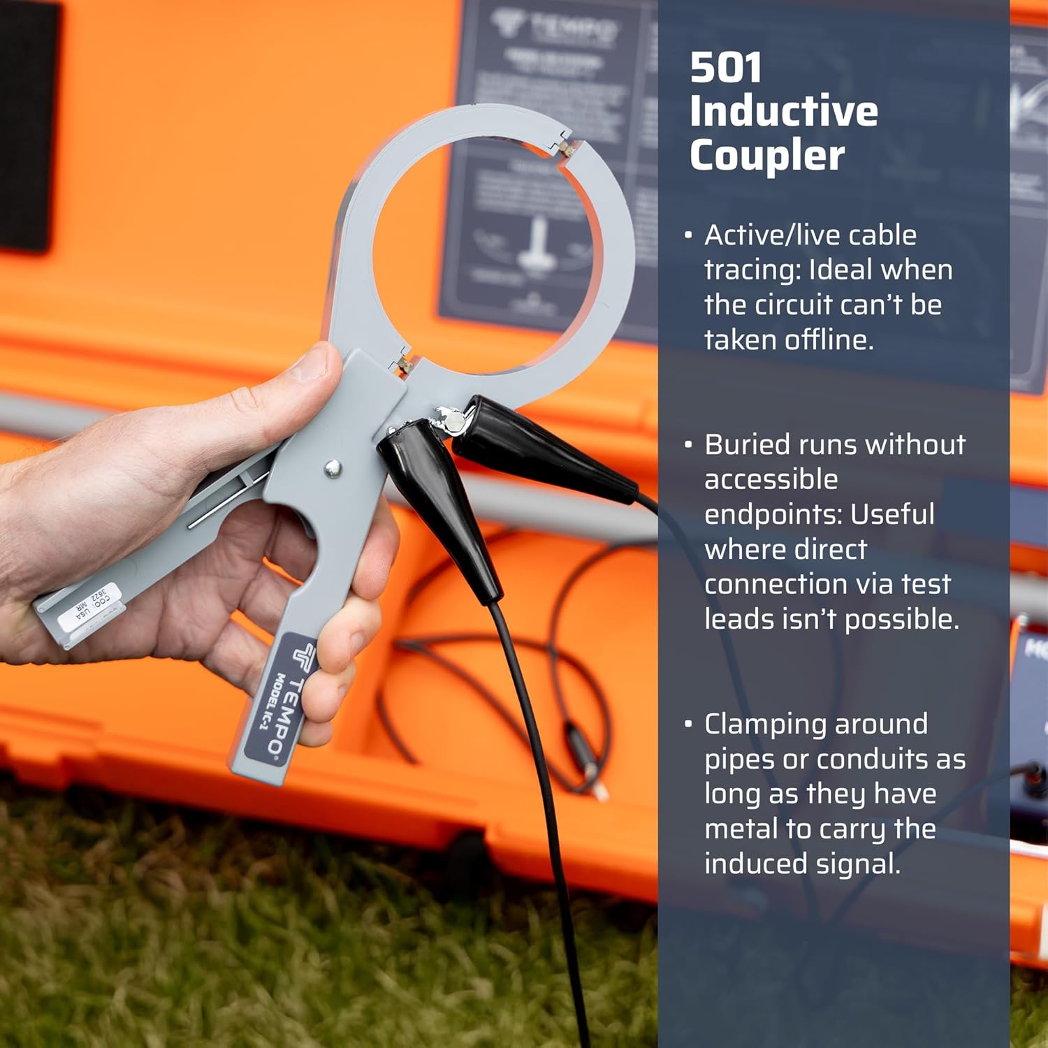 TEMPO Communications 501 Tracker II Underground Wire Locator, Buried Wire Locator, Underground Wire Tracer, Locate Wires 7 Ft Deep (2026 Model)