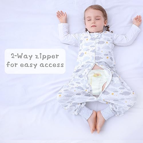 Miniatura 5 de Saco de dormir para niños pequeños con pies, saco de dormir para caminar, 0.5 tog