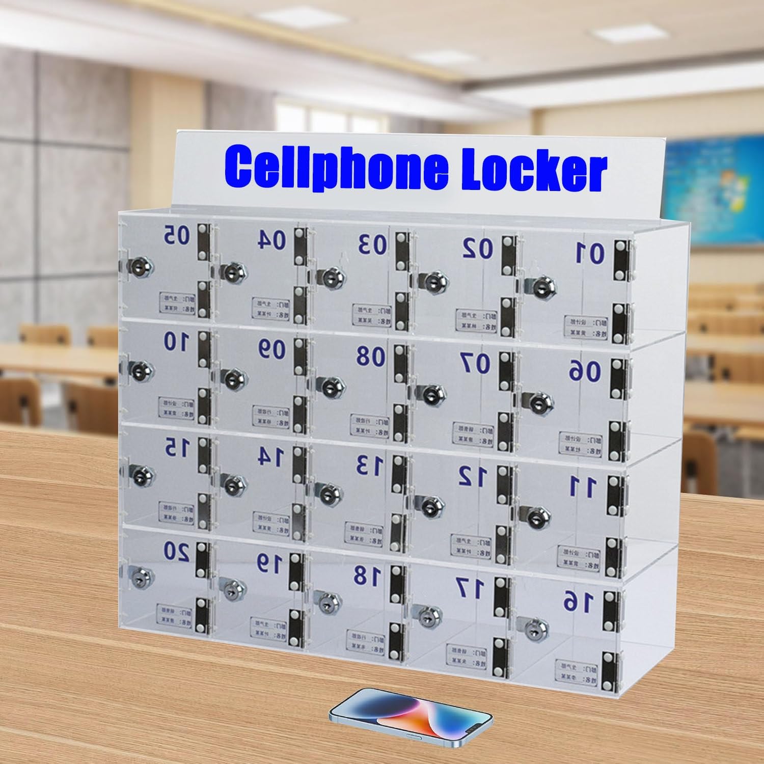 Caja de Almacenamiento para teléfonos móviles Soporte acrílico para teléfonos móviles Caja de Almacenamiento de Escritorio Caja de Almacenamiento para teléfonos montada en la Pared con CE