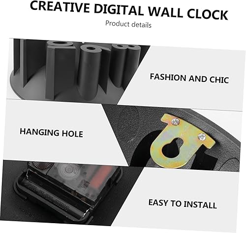 Miniatura 9 de LIFKICH Reloj de pared 3D con números, reloj colgante de pared, reloj redondo para colgar, relojes de pared para reloj de pared, reloj de pared
