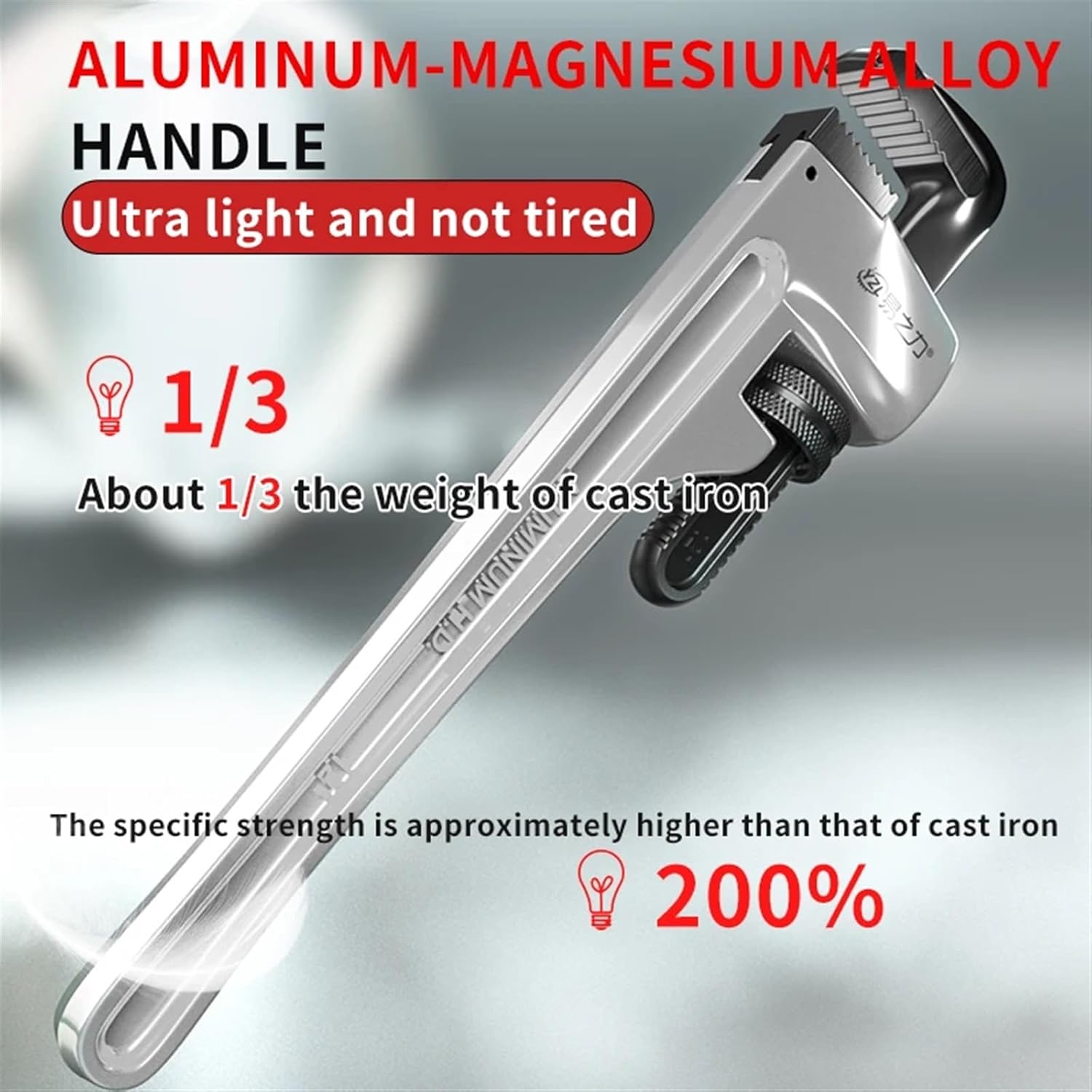 Aluminum Alloy Industrial-grade Adjustable Pipe Pliers Household Universal Wrench Fast Dual-purpose Multi-functional Plumbing (Color : 12 inch)