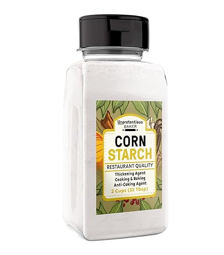 Almidón de maíz de Unpretentious Baker, 2 tazas, agente espesante, para hornear y uso de limpieza a granel