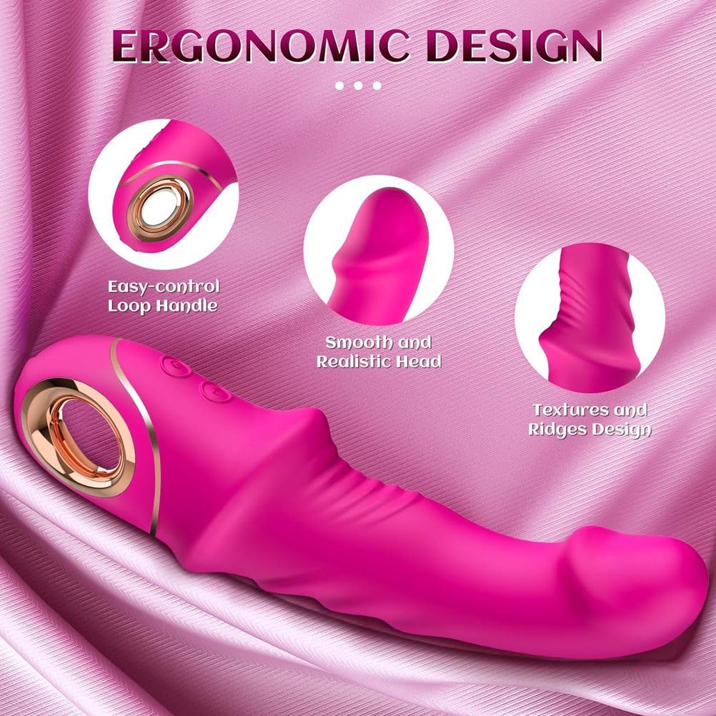 Vibratore Del Punto G Per Giocattoli Sessuali Per Adulti - Vibratore Realistico Per Dildo Per Donne, Stimolatore Clitorideo Anale Con Cresta Rialzata, Bacchetta Vibrante in 9 Modalità Di Vibrazione