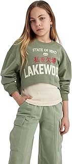 DeFacto girls Cropped Fit Bike Neck B7374A8 Long Sleeve Sweatshirt