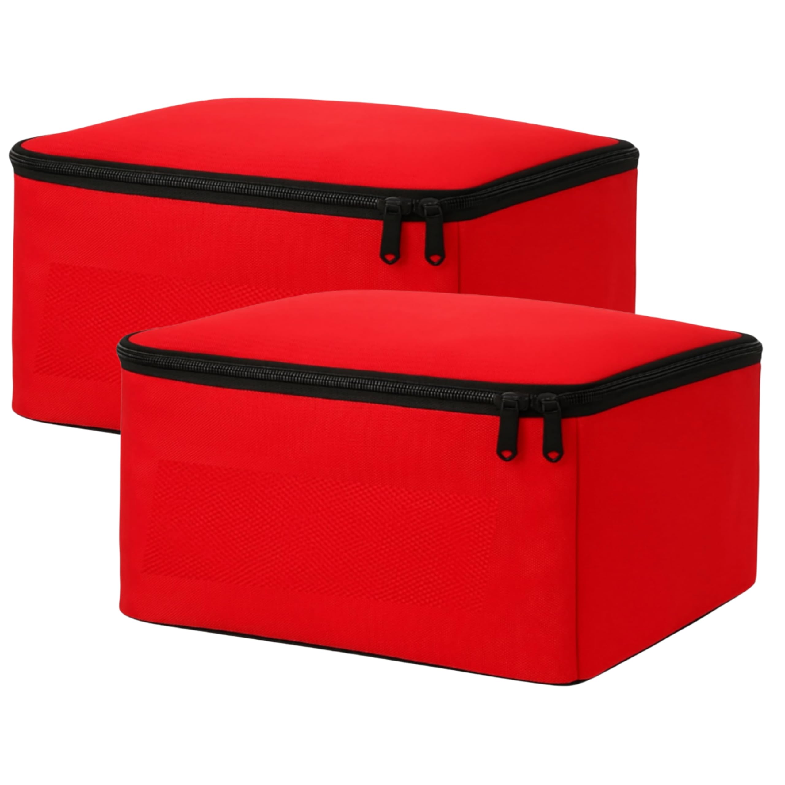 Underbed Storage Box | Wardrobe Organizer for Storage | Portable Clothes Organizer for Wardrobe | Smart Cloth Organizer for Storage | Laundry Bag for Clothes (Red, MINI-PACK OF 2-39x35x24 CM)-image-40