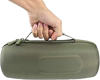 Vista 7 de co2CREA Funda de viaje dura de repuesto para JBL Charge 4 / Repuesto para altavoz Bluetooth impermeable JBL Charge 5 (Funda verde)