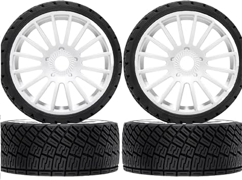 For KM For FS KKPIT For Mjx 1/7 1/8 4Pcs Rc For Racing Car Tires Upgrade Accessories Replacement Parts RC Car Tires Rims