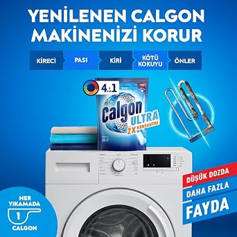 Calgon Power Kir, Pas, Kireç ve Koku Önleyici 4'ü 1 Arada Ultra Konsantre Toz 250 g