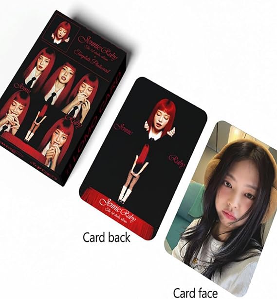 MXP JENNIE Postcards 55pcs Lomo Cards BP Pink & Black JENNIE’s Solo Album RUBY Merchandise Postcards
