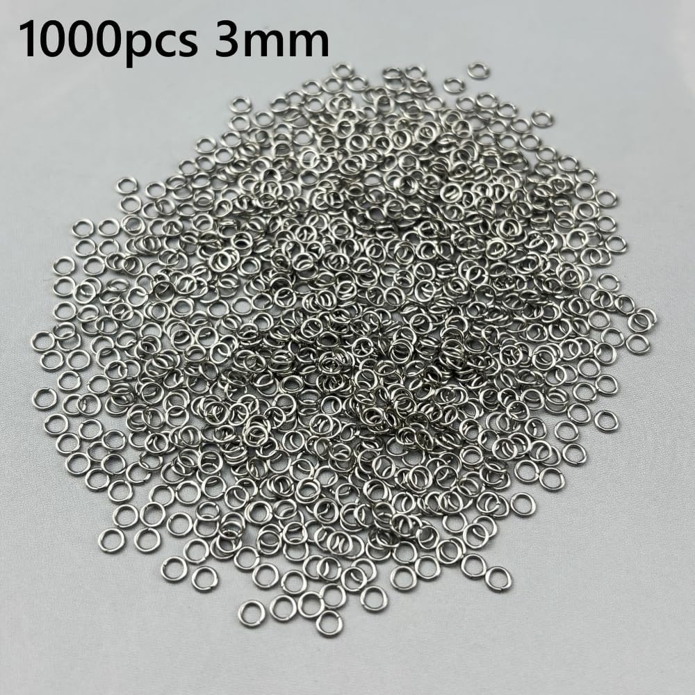 1000pcs 3mm Stainless Steel Jump Rings Connector Rings for DIY Craft Jewelry Making Necklaces Bracelet Earrings Keychains - Image 2