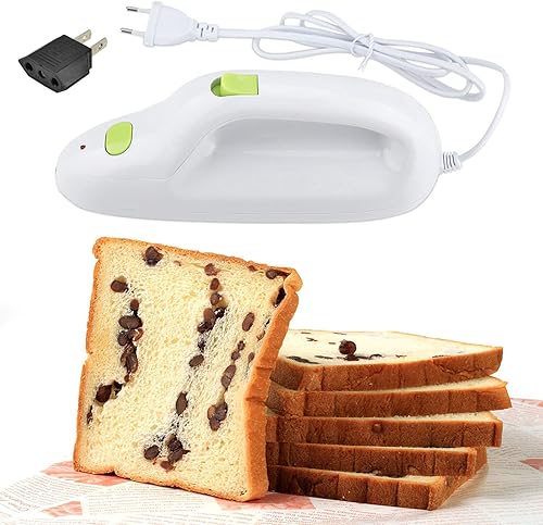 Miniatura 4 de Cuchillo eléctrico dentado para tallar 220 V110 W, cuchillo automático de corte de carne congelada para carne, pan, verduras, frutas, acero