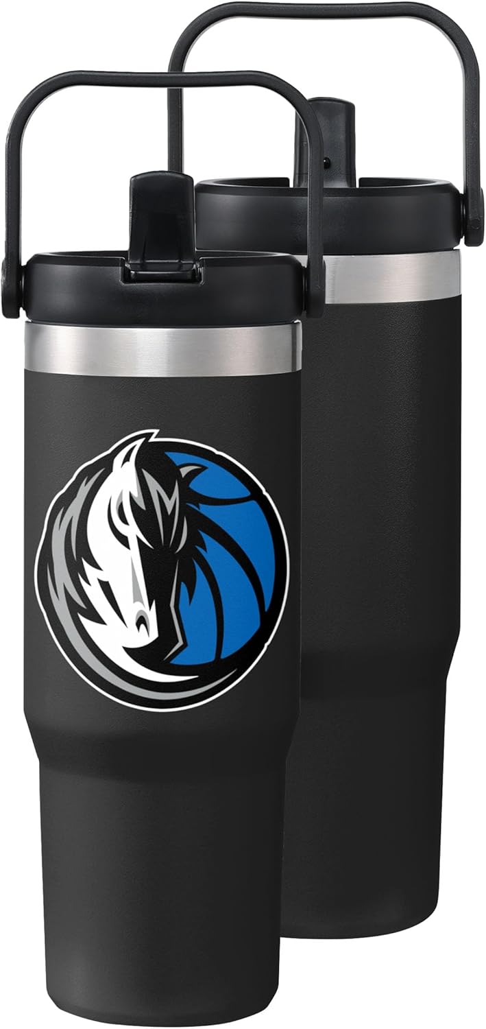 FOCO NBA 30 oz Solid Tumbler with Straw