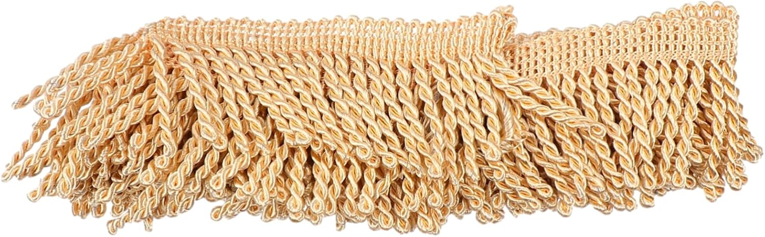Veemoon Curtain Fringe Trim Fabric Decorative Tassel Edging for Home Decor Cushions and Curtains Easy to Use Versatile Sewing Embellishments for Craft Projects