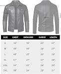 Leather Jacket Men Black Faux Leather Jackets Mens Moto Biker Coat Outwear Windproof