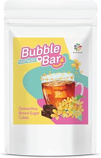 FOODHO Bubble Bar Osmanthus Brown Sugar Cubes – Floral & Caramelized Sweetness, Muscovado Sugar, for Tea & Desserts, Enjoy Warm or Iced, Naturally Nourishing, No Preservatives