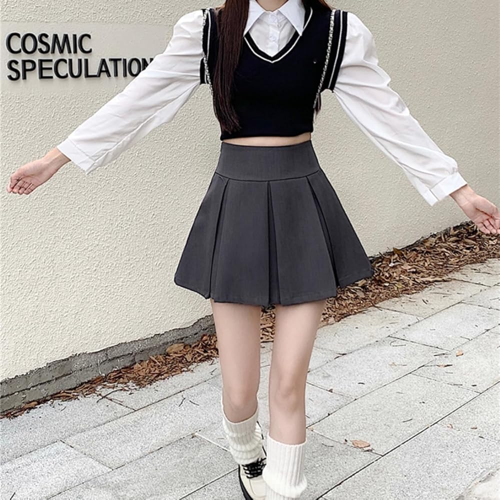 Amazon.co.jp: [THLD] プリーツスカート ミニ かわいい ミニスカ