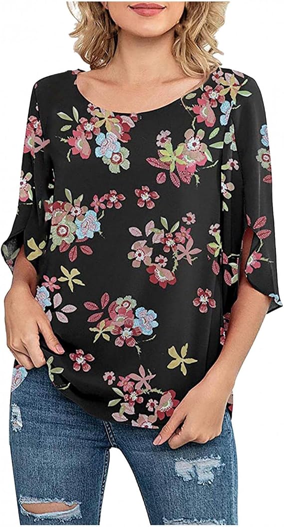 Amazon トップス レディース 春 きれいめ 半袖シフォン Tシャツ おしゃれ カットソー 春夏 Tシャツ 半袖 ゆったり プルオーバー Tシャツ おしゃれ シンプル カットソー 大人 柔らかい 上着 ファッション 薄手 人気 Tシャツ カットソー 通販