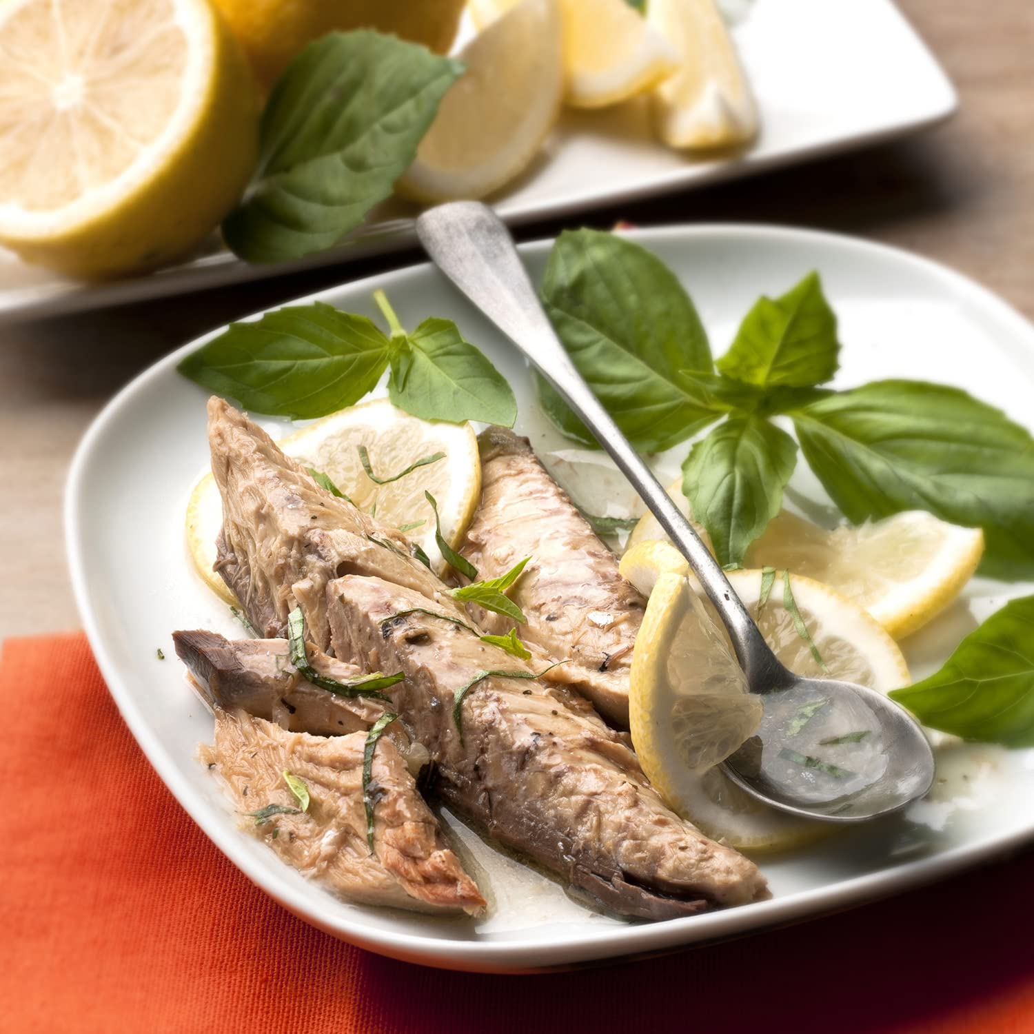 Filets de maquereaux marinés au citron et au basilic à teneur réduite en sel Pointe de Penmarc'h le lot de 6 boîtes de 130 g - Livraison en 2 à 3 jours ouvrés depuis la Bretagne