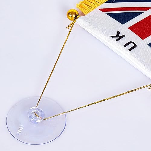 Miniatura 149 de ZXvZYT Bandera argentina colgante de ventana argentina de 3 x 5 pulgadas, mini banderas argentinas para decoración de espejo retrovisor, con ventosa