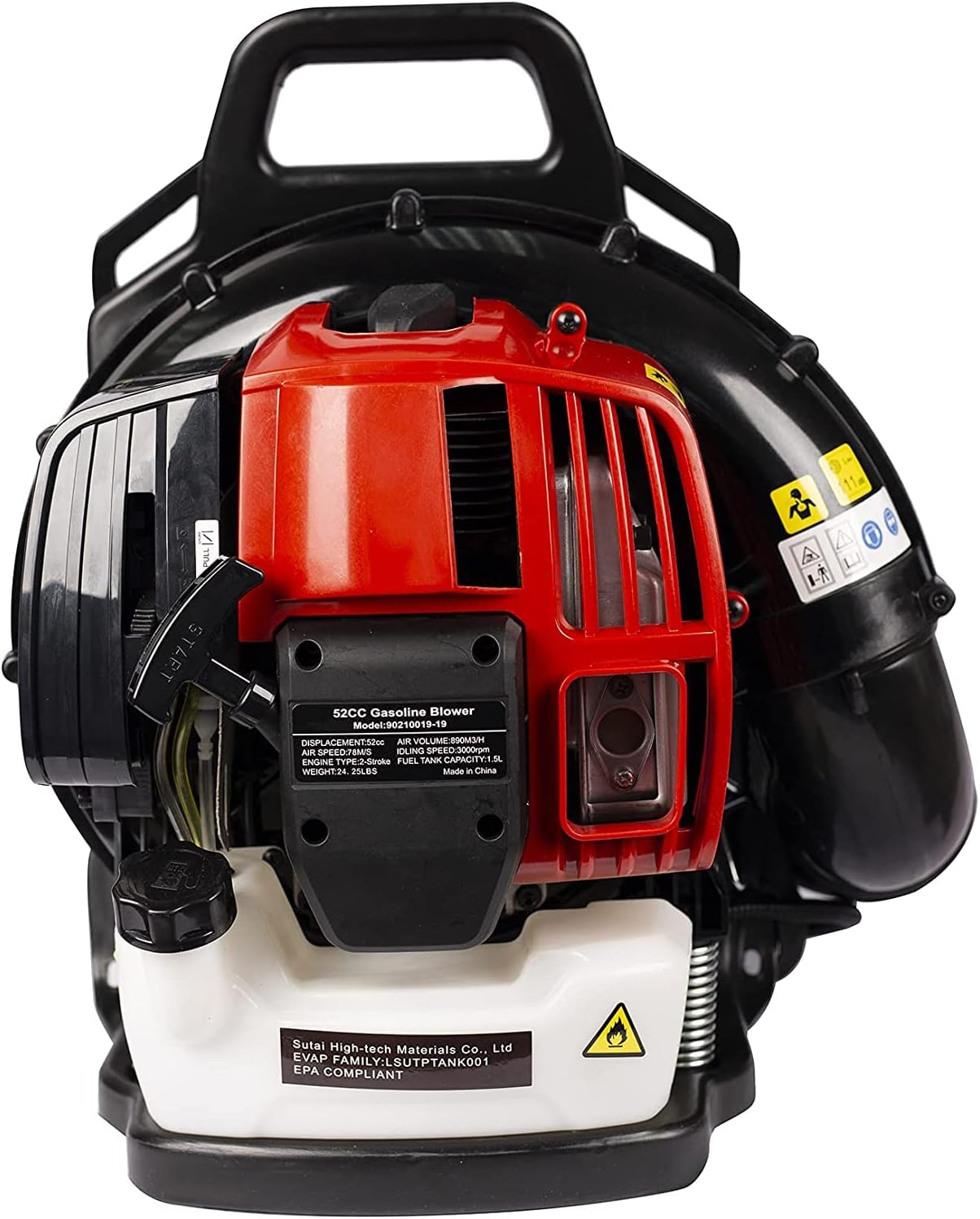 Backpack Leaf Blower,Cordless Gas 52CC 2-Cycle Engine Blower Commercial Grade for Lawn Care, Snow/Dust Removal Blower