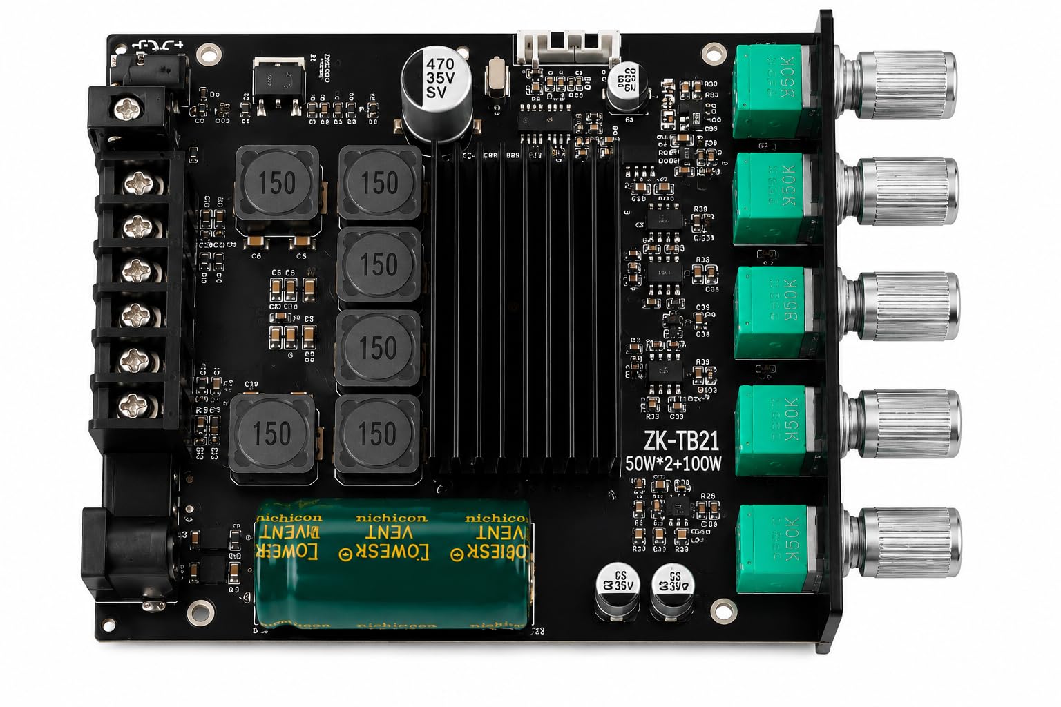 Bluetooth 5.0 2.1 Channel Amplifier Board – ZK-TB21 Model Audio