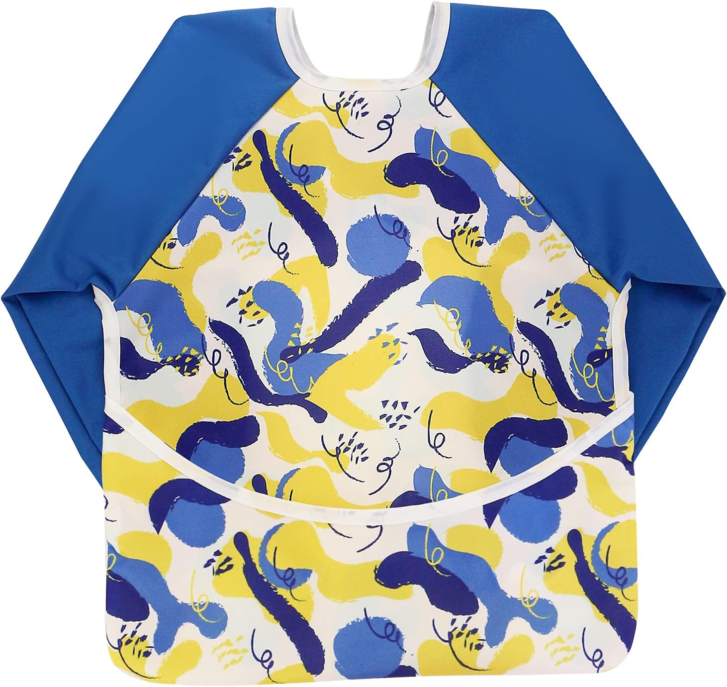 Infant Toddler Baby Waterproof Sleeved Bib, Bib with Sleeves&Pocket, 6-24 Months