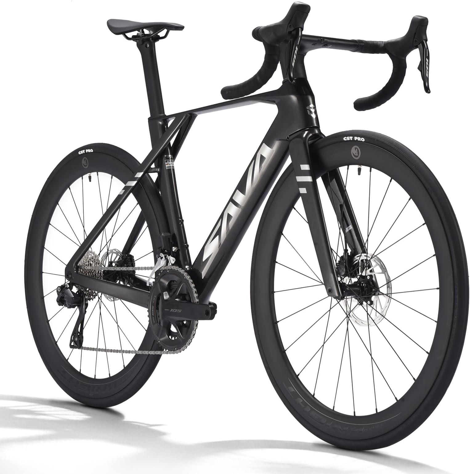 SAVADECK Blade R7 Full Carbon Road Bike, Carbon Fiber Frame Racing Bicycle with Shimano R7170 24S Groupset, Hydraulic Disc Brakes, Ultra-Light Carbon Bike for Adults