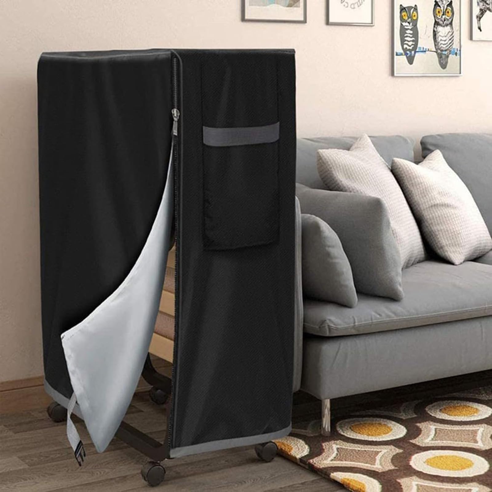 Copertura Protettiva Pieghevole per Esterni In Tessuto Oxford Impermeabile Resistente Copertura per Sedia a Dondolo da Patio Sedia a Sdraio (L99*W38*H114cm)