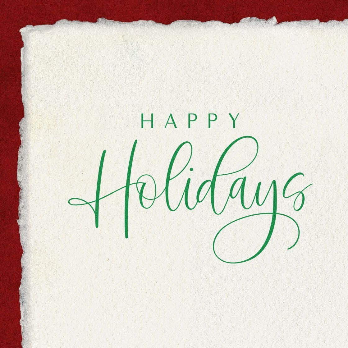 Elegant Holiday Script Seasonal Scrapbooking Rubber Stamp with Ink, Standard 1-5/8" Square Wood Handle | Professional Grade for Card Making, Crafts, Christmas & Season Projects